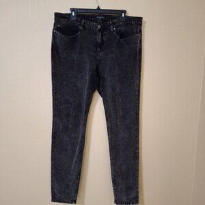 Eileen Fisher Womens Velveteen Mineral Charcoal Wash Skinny‎ Jeans Size 14